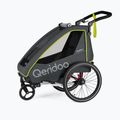 Remorcă de bicicletă pentru o persoană Qeridoo Qupa 1 gri-galbenă Q-QUP1-22-LI