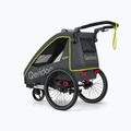 Remorcă de bicicletă pentru o persoană Qeridoo Qupa 1 gri-galbenă Q-QUP1-22-LI 4
