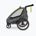 Remorcă de bicicletă pentru două persoane Qeridoo Qupa 2 gri-galbenă Q-QUP2-22-LI 2