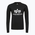 Longsleeve polo pentru bărbați Alpha Industries Basic T black