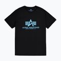 Tricou polo  pentru bărbați Alpha Industries Basic black/blue 5