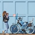 Scaun de bicicletă spate pentru cadru URBAN IKI albastru U-214003 10