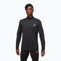 Bărbați ASICS Core Core 1/2 Zip de iarnă Top performanță negru de funcționare bluză de trening negru