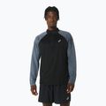 Longsleeve de alergat pentru bărbați ASICS Icon 1/2 Zip performance black/carrier grey