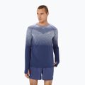 Longsleeve de alergat pentru bărbați ASICS Seamless thunder blue/denim blue