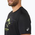 Tricou de alergare pentru bărbați ASICS Fujitrail Logo black/graphic grey/safety yellow 5