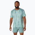 Tricou de alergare pentru bărbați ASICS Road All Over Print Top light celadon/celadon