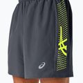 Pantaloni scurți de alergare pentru bărbați ASICS Icon performance carrier grey / safety yellow 5