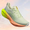 Încălțăminte de alergare pentru femei  ASICS Novablast 4 Paris cool matcha/safety yellow 2