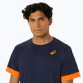 Tricou de tenis pentru bărbați ASICS Court SS Top midnight/shocking orange 4