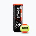 Mingi de tenis pentru copii Dunlop Stage 2 3 buc. portocaliu/galben 601339