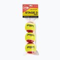 Mingi de tenis pentru copii Dunlop Stage 3 3 buc. roșu-galbene 601340