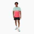 Tricou de alergare pentru bărbați ASICS Seamless performance coral reef/oasis green 2