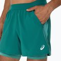 Pantaloni scurți de alergare pentru bărbați ASICS Road 2N1 5IN rainy lake/light teal 5