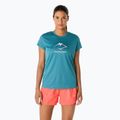 Tricou de alergare pentru femei ASICS Fujitrail Logo atlantis blue