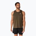 Tricou de alergare pentru bărbați ASICS Core Singlet brown stone