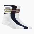 Șosete ASICS Logo Crew 3 pary midnight/dark red planet/lemongrass