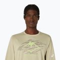 Longsleeve de alergare pentru bărbați ASICS Fujitrail Logo LS khaki 5