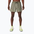 Pantaloni scurți de alergare pentru bărbați ASICS Fujitrail All Over Print 5IN mantle green