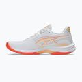 Încălțăminte de volei pentru femei ASICS Netburner Ballistic FF 4 white/vivid coral 2
