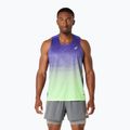 Tricou de alergare pentru bărbați ASICS Road Fade Singlet cobalt burst/illuminate green