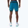 Pantaloni scurți de alergare pentru bărbați ASICS Road 2N1 5IN tranquil teal/dark teal/yamabuki 3