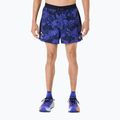 Pantaloni scurți de alergare pentru bărbați ASICS Fujitrail All Over Print 5IN midnight/cobalt burst/cream
