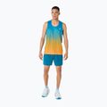 Tricou de alergare pentru bărbați ASICS Road Fade Singlet Aegean Blue/Yamabuki 2