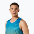 Tricou de alergare pentru bărbați ASICS Road Fade Singlet Aegean Blue/Yamabuki 5