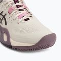 Încălțăminte de tenis pentru femei ASICS Gel-Resolution X Clay soft oat/dark aubergine 7