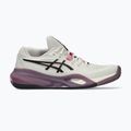 Încălțăminte de tenis pentru femei ASICS Gel-Resolution X Clay soft oat/dark aubergine