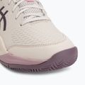 Încălțăminte de tenis pentru copii ASICS Gel-Resolution X GS Clay soft oat/dark aubergine 7