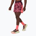 Pantaloni scurți de alergare pentru bărbați Asics Fujitrail All Over Print 5In Short Blazing Coral/Dark Aubergine 2