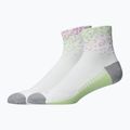 Șosete ASICS Performance Run Quarter white/hazy lilac/glow green 2
