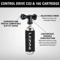 Pompă pentru bicicletă Lezyne Control Drive CO2 + 1 x cartridge 25 g gloss black 3