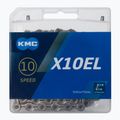 Lanț KMC X10 EL 10rz 114 verigi argint BX10ELN14