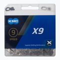 Lanț de bicicletă KMC X9 114 verigi 9rz argintiu BX09NP114