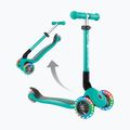 Trotinetă cu 3 roți pentru copii Globber Junior Foldable Lights dark emerald green 5
