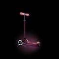 Trotinetă cu trei roți pentru copii Globber Primo Plus Glow Lights coral pink 11