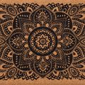 Cărămidă de yoga Yoga Design Lab Cork Yoga BL-Cork-Mandala, negru 6