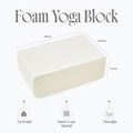 Cub pentru yoga Myga Foam Block do jogi cream 2