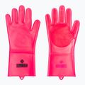 Mănuși pentru curățarea bicicletelor Muc-Off Deep Scrubber Gloves pink