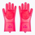 Mănuși pentru curățarea bicicletelor Muc-Off Deep Scrubber Gloves pink 3