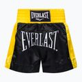 Pantaloni scurți de antrenament EVERLAST Muay Thai negru-galbeni EM6