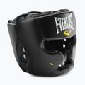 Cască de box pentru bărbați EVERLAST din piele cu protecție pentru obraz și bărbie neagră 350 BLK - S/M