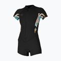 O'Neill Bahia 2/1 mm Front Zip Spring negru/ micah floral/ negru costum de wetsuit pentru femei 7