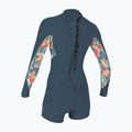 Costum de neopren pentru femei O'Neill Bahia 2/1 Back Zip LS Spring copen blue/painted tropics/copen blue 2