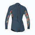 Costum de neopren pentru copii O'Neill Girls Bahia 2/1 Back Zip LS Spring copen blue/painted tropics/copen blue 2