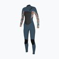 Costum de înot pentru copii O'Neill Girls Epic 4/3 Chest Zip Full copen blue/painted tropics