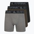 Boxeri termoactivi pentru bărbați Surfanic Carbondri 3 pary black/grey/khaki